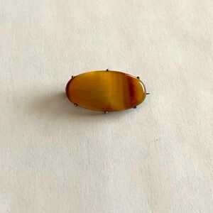 Antique cats eye/agate brooch